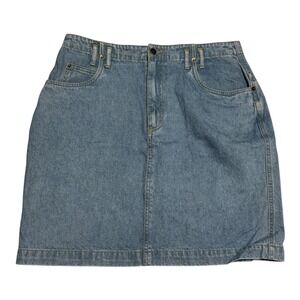 Vintage‎ Exchange Unlimited Light Wash Denim Jean Skirt Women's 12 (32 Waist)